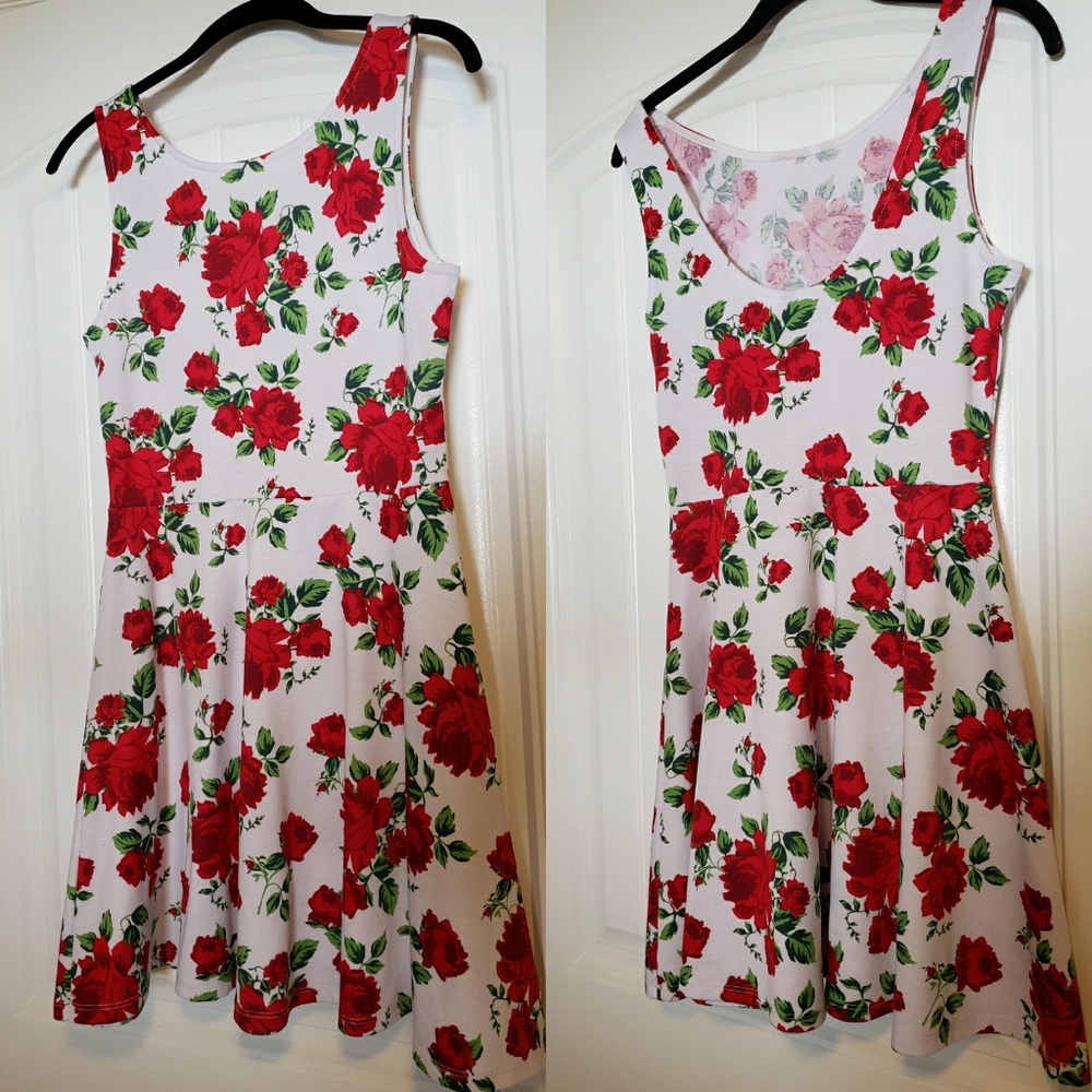 Red and White Rose Dress | H&M